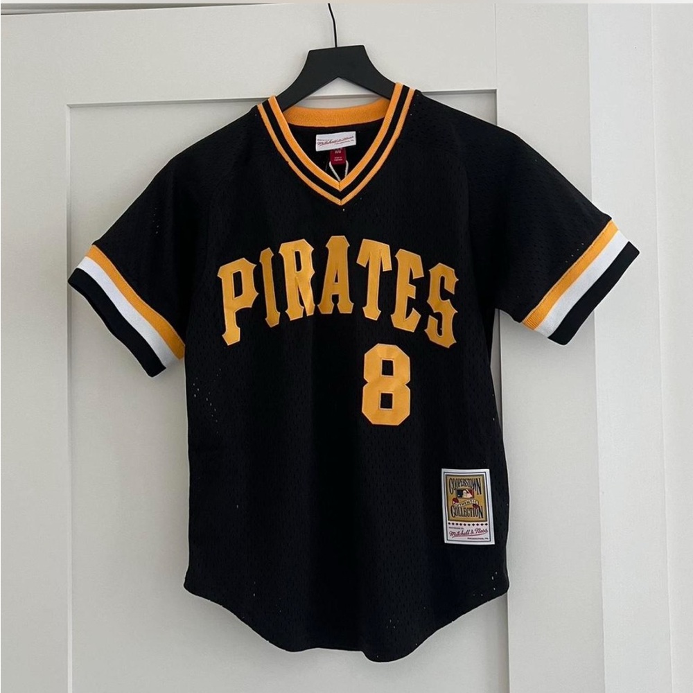 Mitchell & Ness Black and Yellow Pirates Jersey